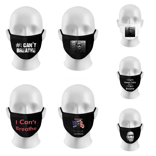 

masque bouche designer letter full face mask black fabric reusable horror #334