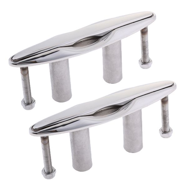 

2pcs boat pull up cleat/pop up 6 inch flush mount lift 316 stainless steel