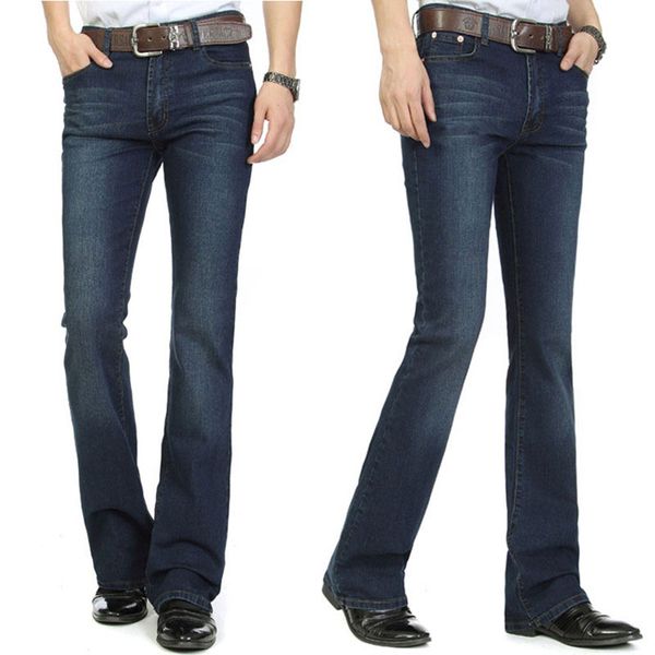 

джинсы мужские новые мужские темно-синий микро джинсы корейский тонкий микро штаны мужские байкер, Blue