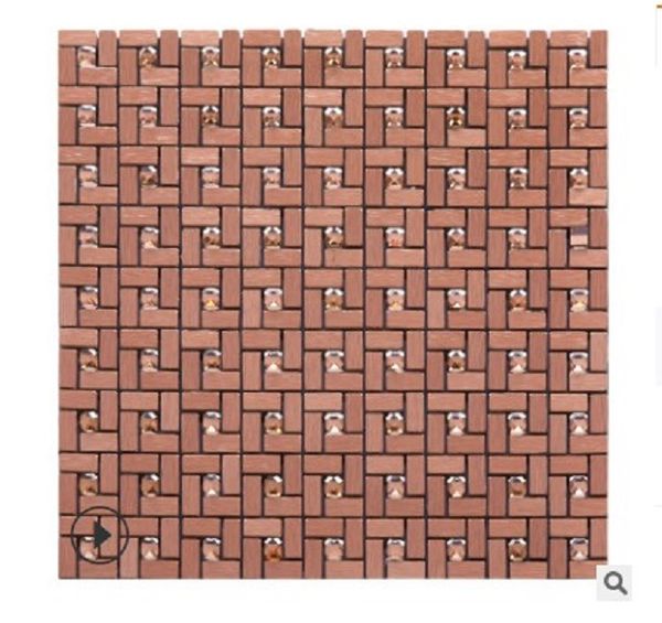 

2020 customized interior wall tiles of shopping mall chinese impression mosaic clear water windmill silver brushed b34