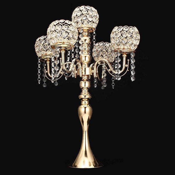 

gold/silver candle holders wedding decoration metal crystal centerpiece dining table candelabra stand home decor mother day