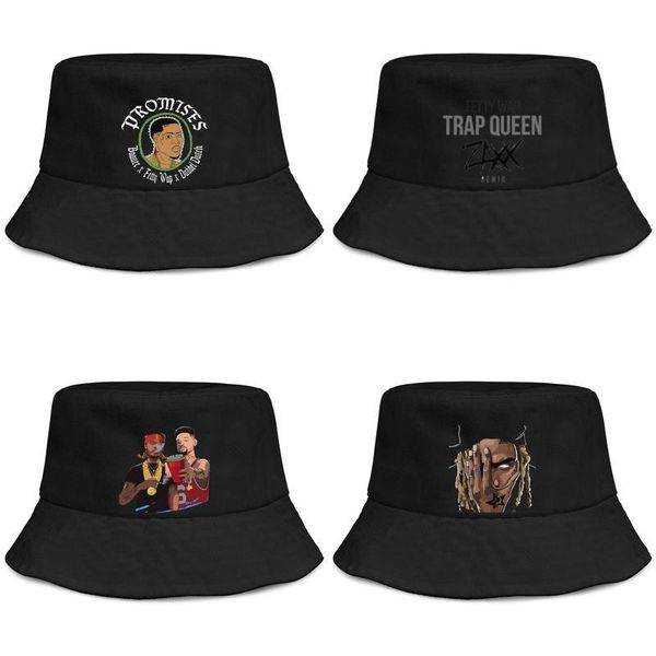 

fetty wap trap queen art mens and women buckethat cool blank bucket baseballcap pnp rock x fetty wap rappers logo promises single tour, Blue;gray