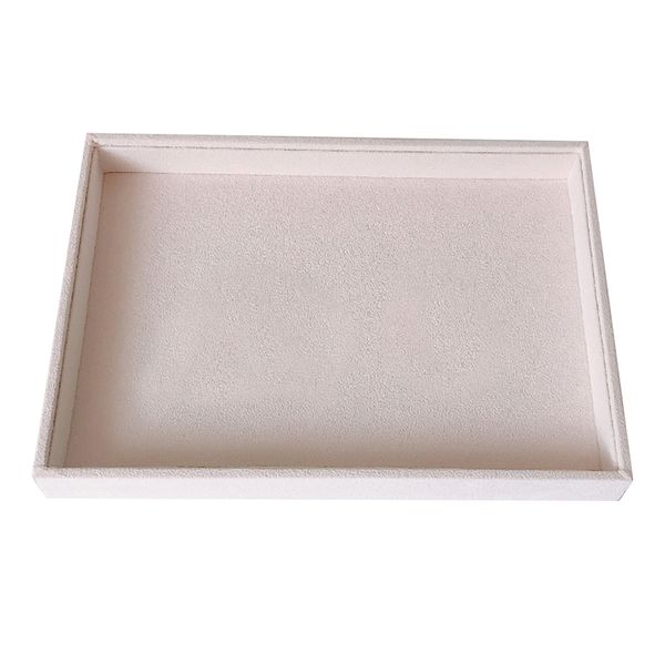 

velvet stackable jewelry display box tray case for jewellery, Black;white