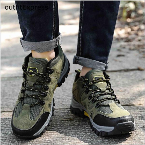 

2020 new men outdoor hiking shoes fishing athletic trekking boots climbing walking sneskers sport hunting shoes