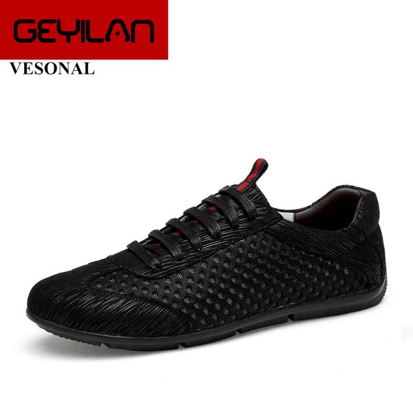 

2020 new spring autumn lightweight sneakers men shoes casual mesh breathable comfortable male shoes walking footwear, Black