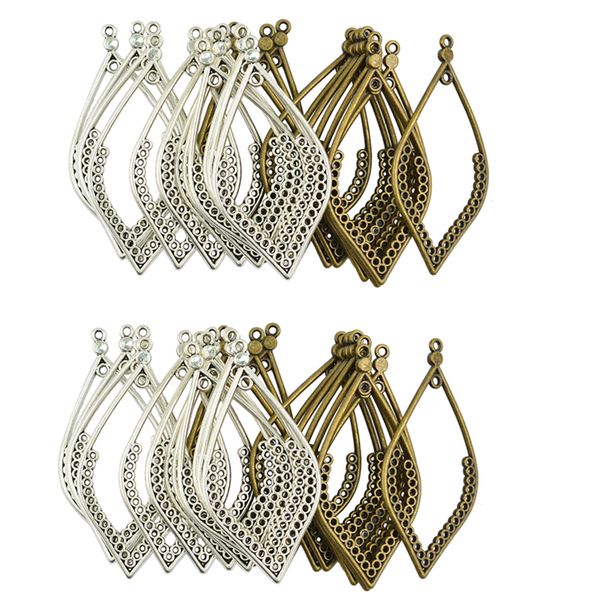 

48 штук оптом тибетское серебро бронза филигрань лист подвески подвески полое дерево ожерелье diy ремесла ювелирные изделия аксессуары, Black