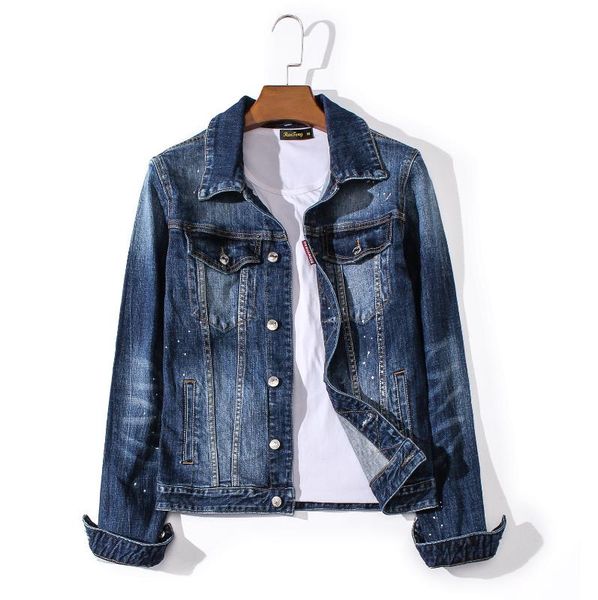 

d2 прилив бренда мужской пиджак роскошный дизайн куртки высокого качества печати письмо джинсовую куртку моды тонкий куртки тенденции мотоци, Black;brown