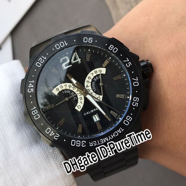 

new formula 1 f1 calibre s 1/100 cah7010 pvd steel all black dial quartz chronograph mens watch satch watches ss bracelet puretime 31a1, Slivery;brown