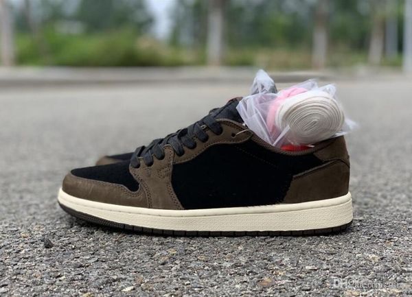 

2019 new release brown travis 1 low og ts sp mocha men cactus jack dark scotts basketball shoes sport sneaker 40-46