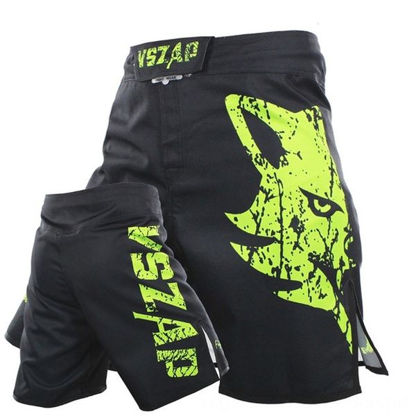 

mens muay thai green wolf printing mma shorts fight grappling boxing wear athletic & outdoor apparel short kick gel thai boxing shorts mma b, Blue