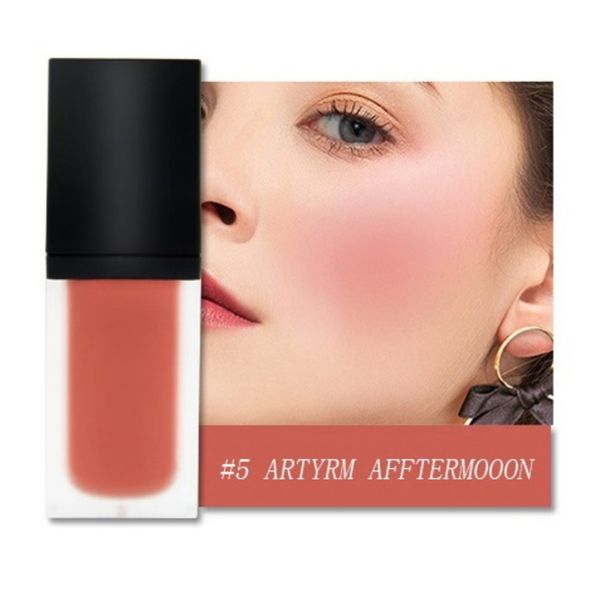 

5 colors natural moist cheek blush makeup face liquid blusher sleek silky blush color lasts long face contour make up