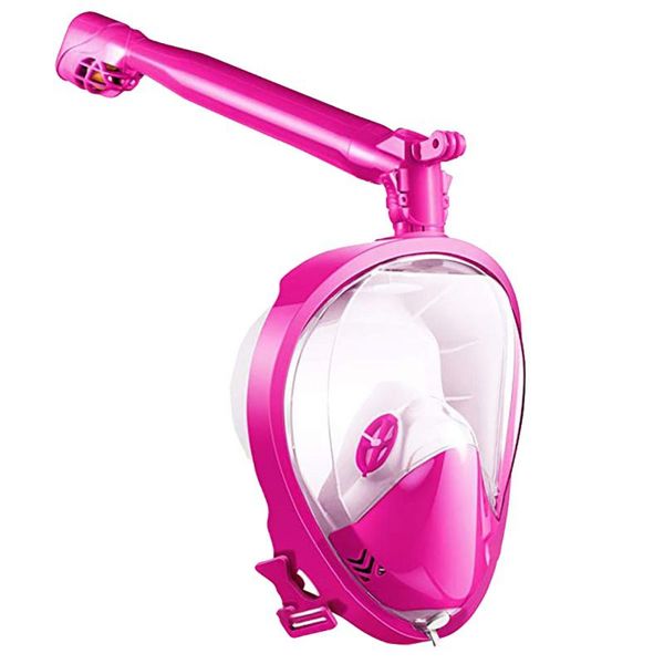 

360 full face snorkel mask curved face design leak proof panoramic view shallow dive mask for snorkeling and diving accessories