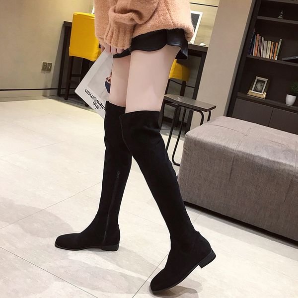 

shoes zipper boots women new 2019 flat heel winter footwear booties ladies low heels booties round toe luxury designer 2020, Black