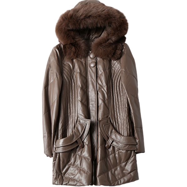 

streetwear fur collar sheepskin coat autumn winter jacket women clothes 2019 korean vintage down coat chaqueta mujer zt3365, Black