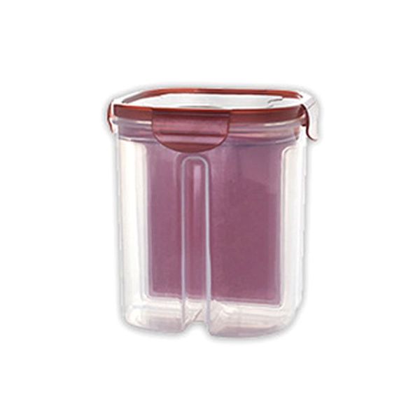 

storage bottles & jars 2/4 grids plastic kitchen cereal dispenser sealed flour grain rice box m68e