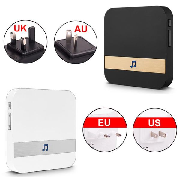 

120sets ac 110-220v smart indoor doorbell chime wireless wifi door bell chime waterproof home coreless bell 200m range us eu plug
