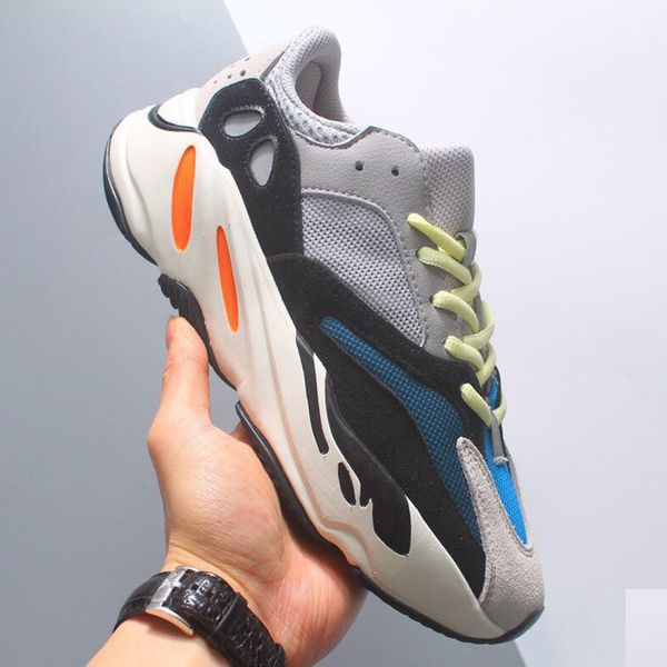 

kanye west wave runner 700 v2 men's jogging shoes women 700s magnet vanta static salt lilac inertia analog sports shoes sports designer, Black