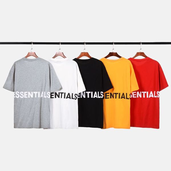 

fog essential t shirt for summer mens high street style short sleeve designer tees 5 colors homme tshirt, White;black