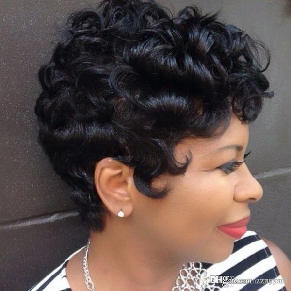 Fashion European And American Wigs Ladies Short Hair Short Curly