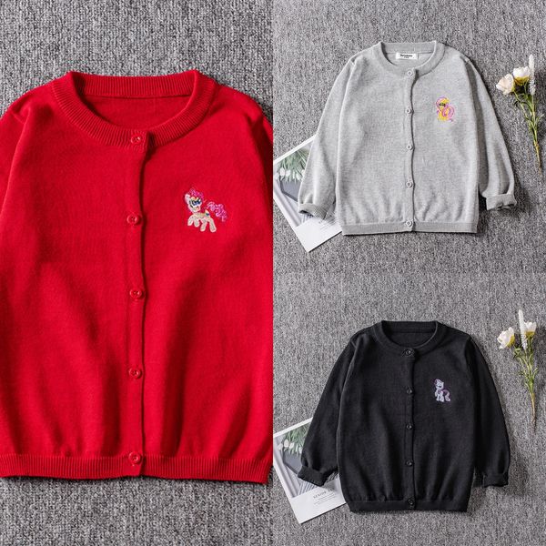 

w5lqx sweater pure cotton coat embroidery children's clothing knitted cardigan cartoon embroidery male and female baby air conditioning, Blue