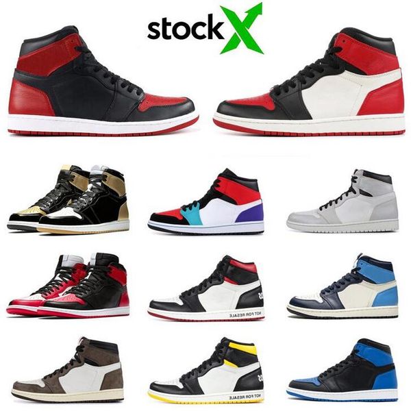 

new 1 royal toe bred toe chicago banned fearless basketball shoes men 1s 3 shattered backboard shadow obsidian royal sneakers with box