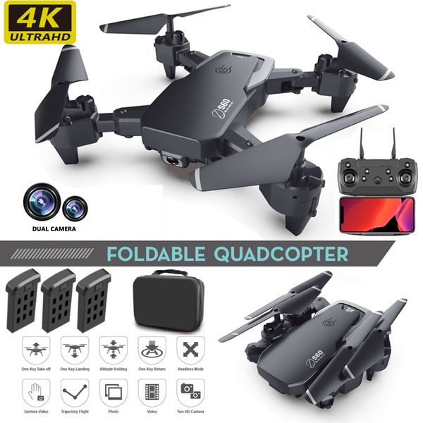 

dual camera drones 4k 1080p mini folding height aircraft gesture four axis aerial remote control helicopter pgraphy drones toy e60