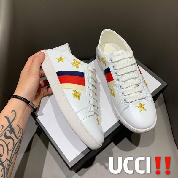 

mi genuine leather embroidery yang little bee white shoes flat lace casual multi-bee foot stepping women's shoes, Black