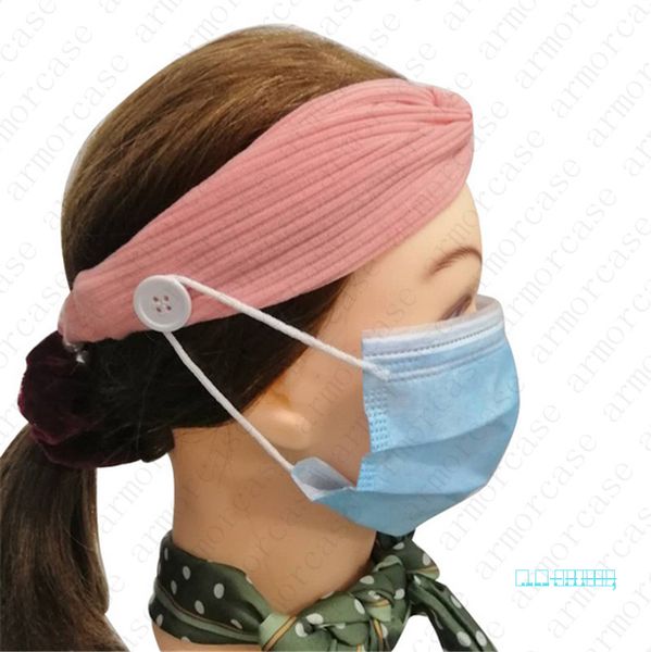 

сплошной цвет маска для лица повязки с кнопкой анти ухо защитные взрослые тренажерный зал спортивные ленты для волос эластичный hairlace гол, Slivery;white