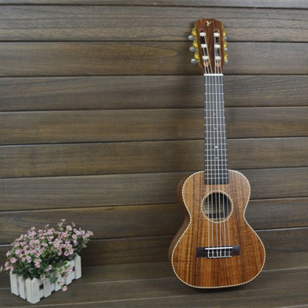 

guitalele solid acoustic electric 28 inch mini guitar 6 stringukulele ukelele guitarra mahogany acacia picea asperata acacia