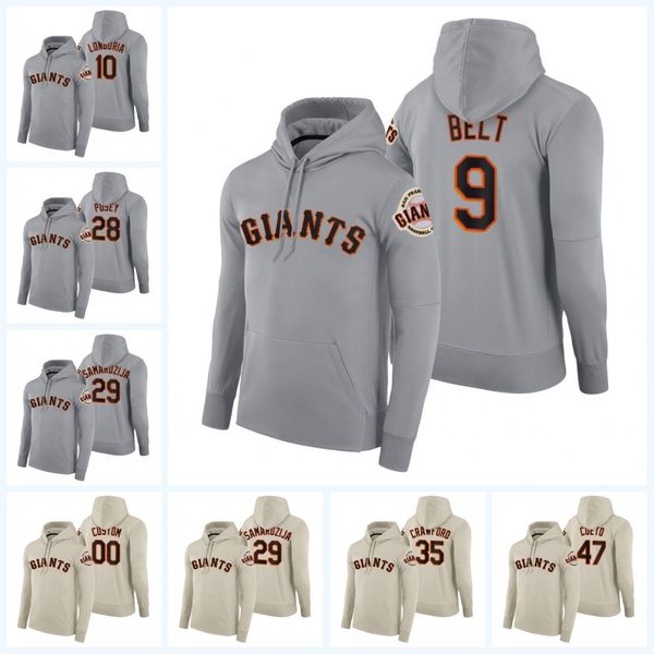 

2020 hoodie 9 belt 10 evan longoria 28 buster posey 29 jeff samardzija 35 brandon crawford 47 johnny cueto jerseys, Black;red
