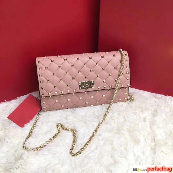 

2018 famous designer to quality bags rivet studded shoulder bag women clutch rivets bag handbag famous design luxury