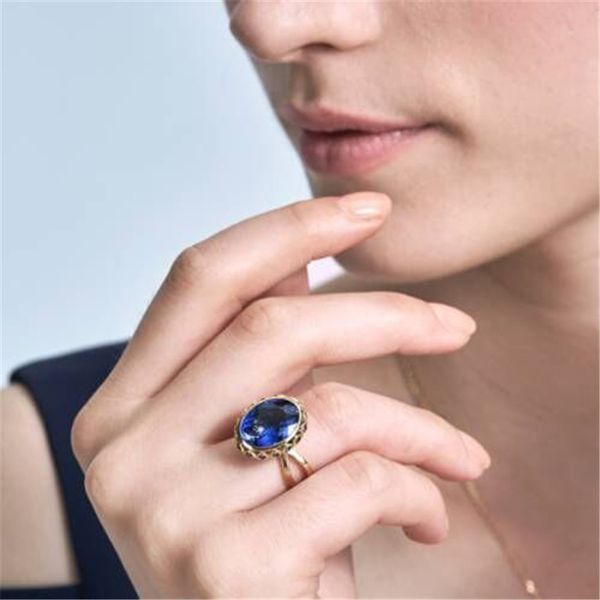 

sapphire diamond ring bizuteria with bague etoile 10k gold anillos de diamante jewelry for wedding fashion women rings gemstones, Golden;silver