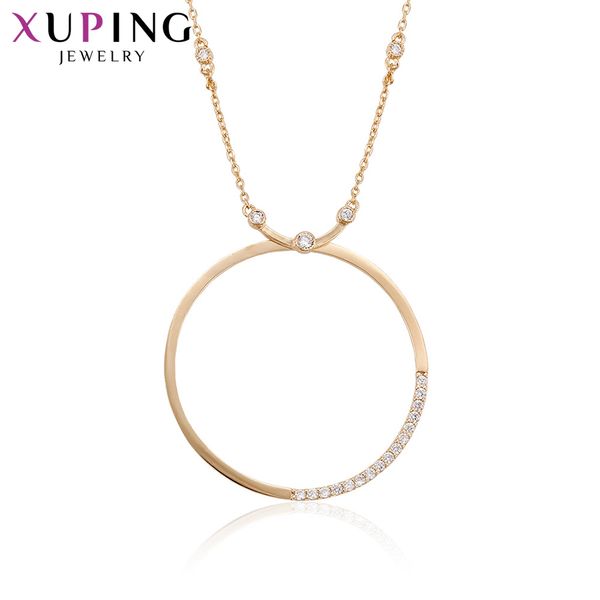 

xuping fashion temperament necklace pendant new design gold color plated for women jewelry thanksgiving gift s60.2-43423, Silver