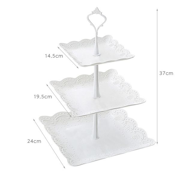 

3 tier cupcake display stand dessert tower fruit tray for wedding birthday party decoration candy bar dessert dishes plates