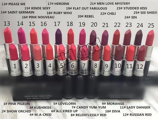 

New matte lip tick m makeup lu ter retro lip tick fro t matte lip tick 3g 25 color lip tick with engli h name