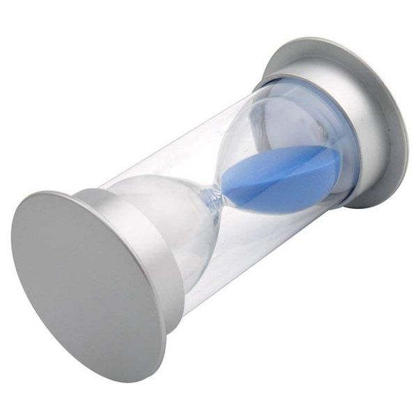 

45 minutes hourglass,modern sand timer with blue sand for mantel office desk coffee table book shelf curio cabinet or end table other clocks