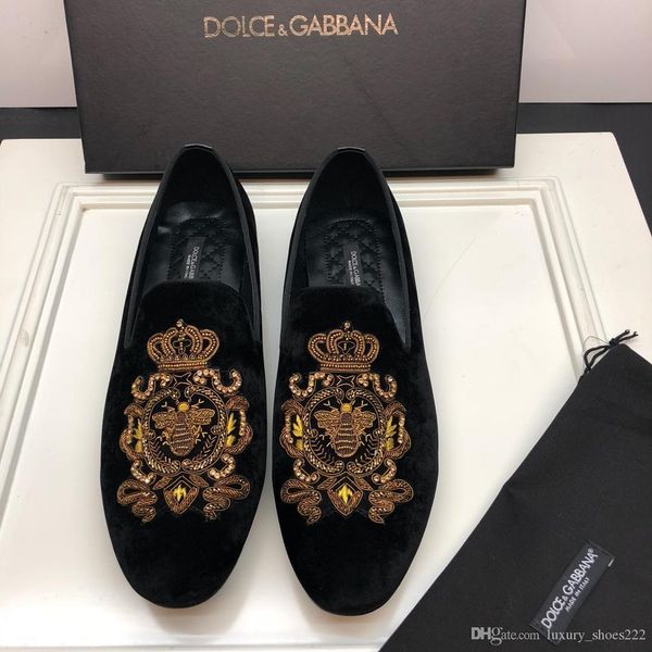 

2020 latest fashion trend men's and women's shoes velvet slippers with embroidery high-end shoes famous brand copy