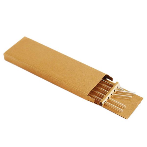 

5pcs transparent glass straight bend straws cleaning brush for beverage drinks bar party kitchen accessory wholesale
