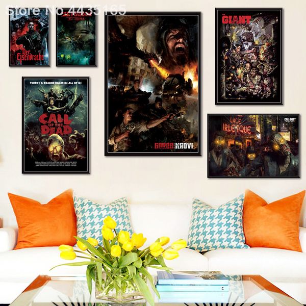 2019 Posters And Prints Call Duty Black Ops Zombies Hot Game Poster Wall Art Picture Canvas Painting Decoration Modern From Huweilan 34 87