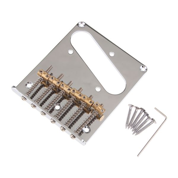 

electric bass guitar bridge 6 saddle with mounting screw wrench