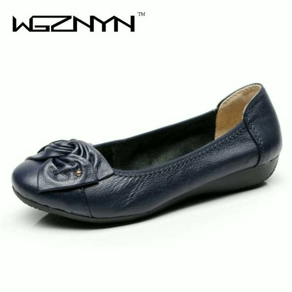 

factory outlet genuine leather shoes woman spring solid bowtie flat shoes fashion women flats ballet women slip on loafers, Black