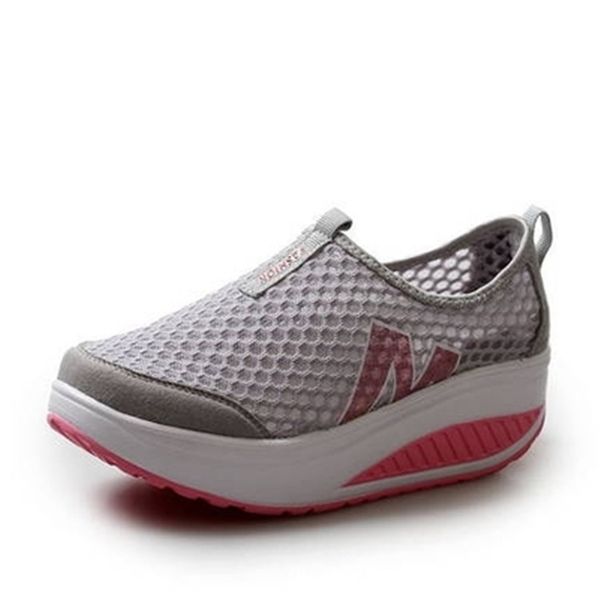 

khkai summer water sneakers for women outdoor sport lightweight beach shoes breathable mesh massage female platform shoes