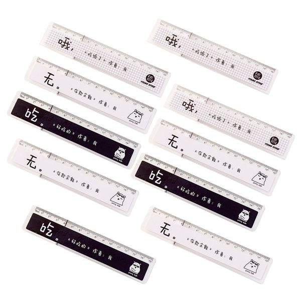 

10 pack plastic clear ruler, excellent precision and accuracy measuring tool for student school office