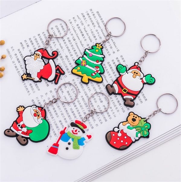 

cute lovers keychain christmas tree santa claus snowman stockings styles xmas key buckle keyring of promoational gift 0 26yx e1