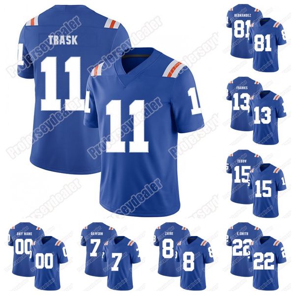 

Florida Gators 13 Feleipe Franks Vintage jersey 15 Tim Tebow 22 E.Smith 11 Kyle Trask 81 Aaron Hernandez NCAA College Football Jersey