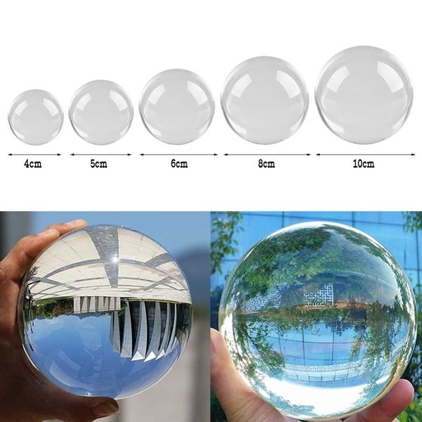 

40-100mm фотография crystal ball орнамент fengshui глобус гадание кварц магия стеклянный шар home decor sphere de cristal другое home decor