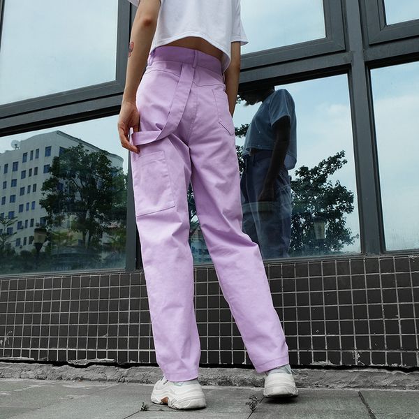 

women's pants & capris mazefeng for women cargo breeches trousers summer 2021 korean fashion style gothic female harajuku culottes pant, Black;white