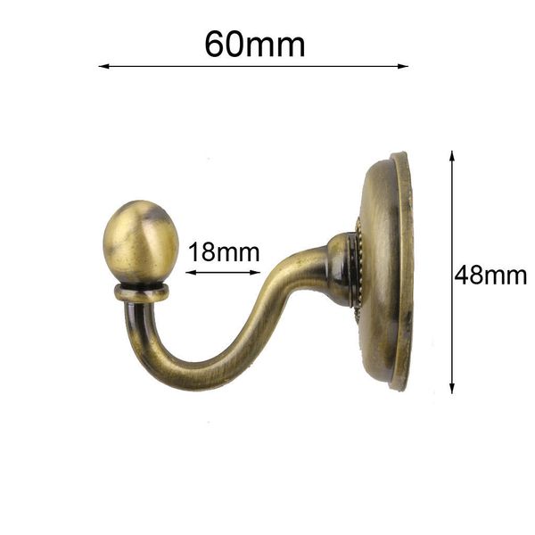 

visual touch 2pcs/pair metal zinc alloy curtain hooks holdback tassel wall tie back hanger holder curtain hanging accessory