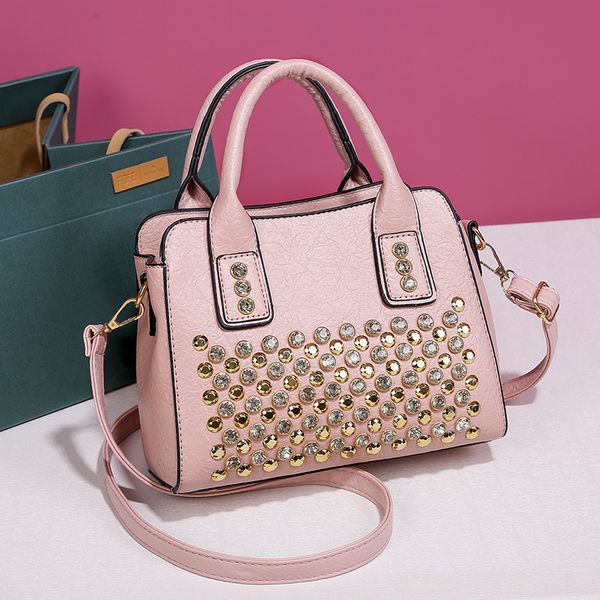 

rhinestones 2020 large capacity bagelegent handbag handbag leather travel bags crossboy shoulder bag luxury trendy creative