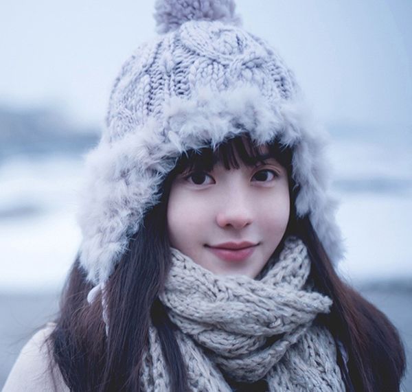 

japanese style soft sister rabbit wool cap twist knit wool ball cap knit cap with fleece and earmuffs, Blue;gray
